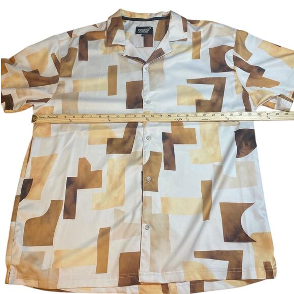 Fresh Prints of Bel-Air Men's Button-Up Shirt 2X – Geometric Abstract Print - Picture 3 of 5